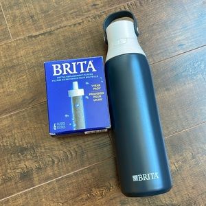 BRITA // Stainless Steel Water Bottle // 20 Oz + 6 Filters